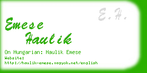 emese haulik business card